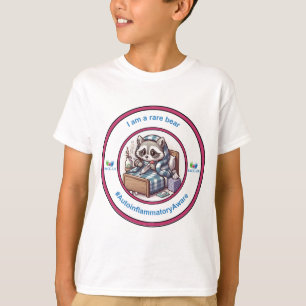 Camiseta Criança: "Eu sou um urso raro" em rosa