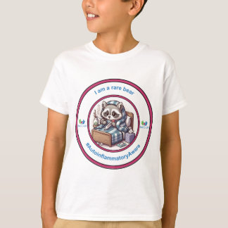 Camiseta Criança: "Eu sou um urso raro" em rosa