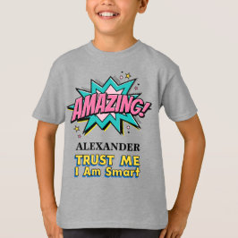 Camiseta Criança Inteligente Menina Brincadeira Personaliza