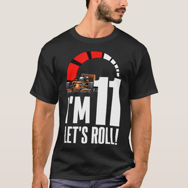 Camiseta Criança Legal Raça De Crianças De 11 De 11 Anos (Frente)