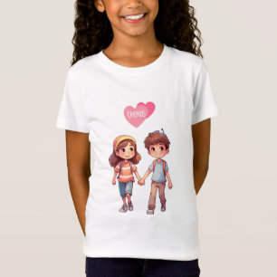 Camiseta Criança Mágica: Menina e Menino como Amigos