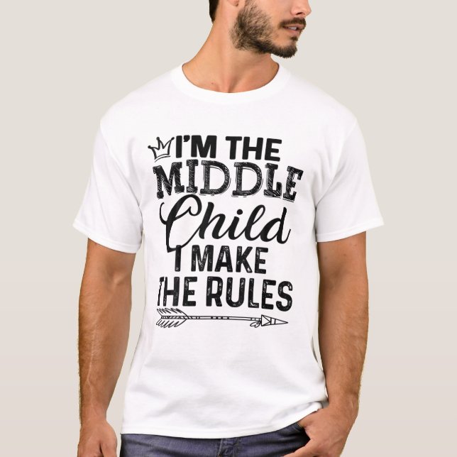 Camiseta Criança Média - Eu Faço As Regras Com Seta (Frente)