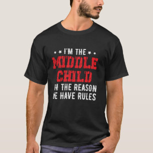 Camiseta Criança Média Sou a razão de termos regras