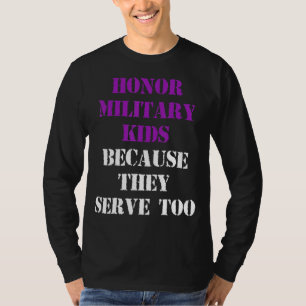 Camiseta Criança Militar Mês Roxo Honra