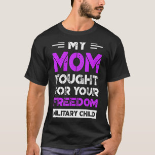 Camiseta Criança Militar Mês Roxo Lutado