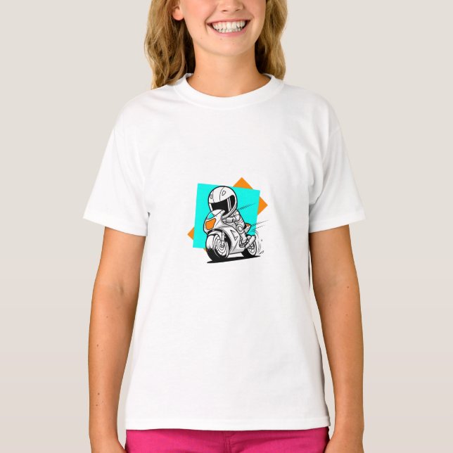 Camiseta Criança Motociclista Veloz (Frente)