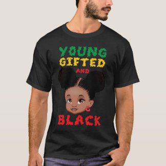 Camiseta Criança Negra Africana Menina Negra Jovem Ed