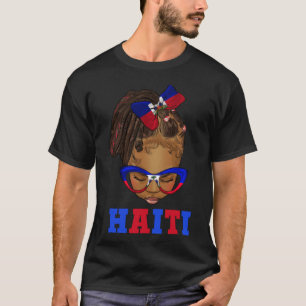 Camiseta Criança Negra Afro Mensageira Rapariga Haitiana In