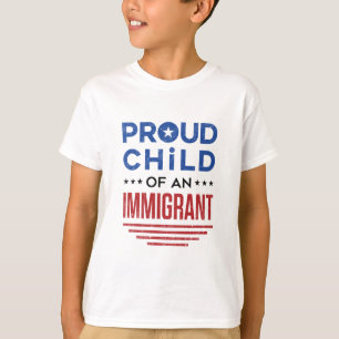 Camiseta Criança Orgulhosa de um Imigrante