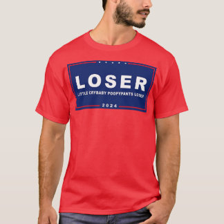 Camiseta Criança Perdedora Poopyters Engraçado AntiTrump