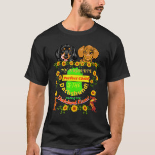 Camiseta Criança Perfeita De Pet Wiener Engraçado Engraçado