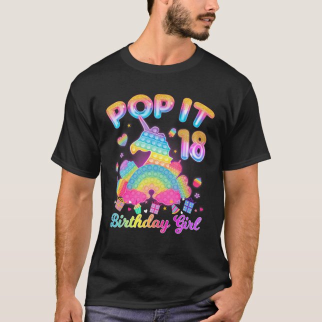 Camiseta Criança Pop, 18º Aniversário, 18 anos (Frente)
