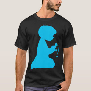 Camiseta Criança rezandoO Santo Rosário Católico