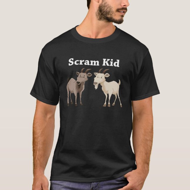 Camiseta Criança Scram Sai Daqui Cabras Com Corvos (Frente)