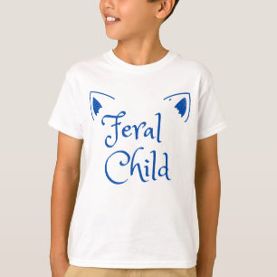 Camiseta Criança Selvagem Louca em Azul