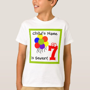 Camiseta criança tem sete anos, 7 Birthday, t-shirt