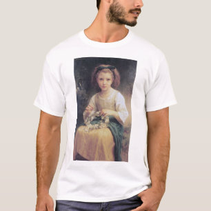 Camiseta Criança Trançando uma Coroa, Bouguereau