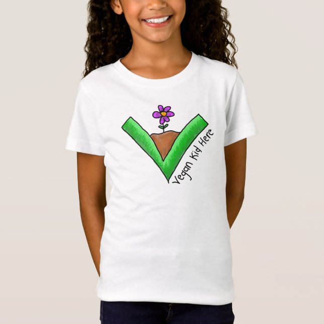 Camiseta "Criança Vegana Aqui" (Frente)