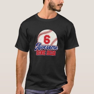 Camiseta Crianças: 06º Aniversário Do Jogador De Beisebol C