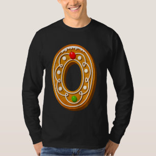 Camiseta Crianças 0 Cooket Maiúsculo de Natal Alphabet N