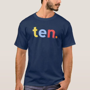 Camiseta Crianças 10º Aniversário Garoto De 10 Anos De I