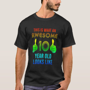 Camiseta Crianças 10º Aniversário Isto É O Que É Incrível 1