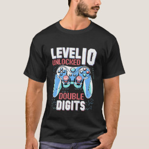 Camiseta Crianças 10º aniversário para rapazes Dígitos dupl