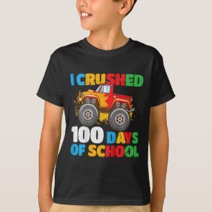 Camiseta Crianças 100º Dia De Meninos Escolares Eu Esmagava