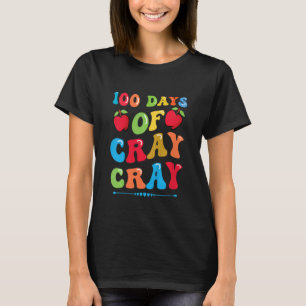 Camiseta Crianças 100 dias de Cray Cray - Maçãs e Livros