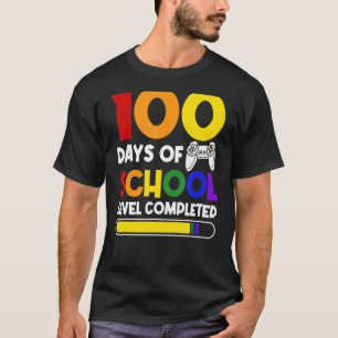 Camiseta Crianças 100 Dias De Nível Escolar Concluíram 100