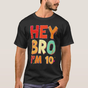 Camiseta Crianças 10 anos 10 anos 10 aniversário Feliz Aniv