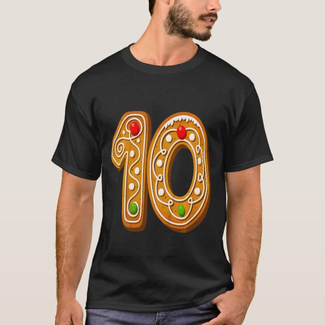Camiseta Crianças 10 Cookie de Natal mais próximo (Frente)