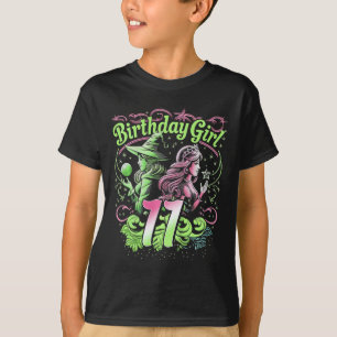 Camiseta Crianças, 11, Bruxa Rosa E Verde, 11 Anos