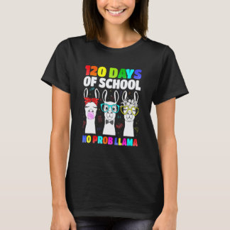 Camiseta Crianças 120 Dias De Escola Sem Prob Llama Llama P
