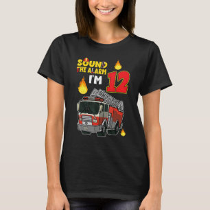 Camiseta Crianças, 12 anos de idade Bombeiro Festa de anive