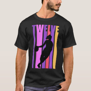Camiseta Crianças, 12 de basquete, Crianças de Aniversário,