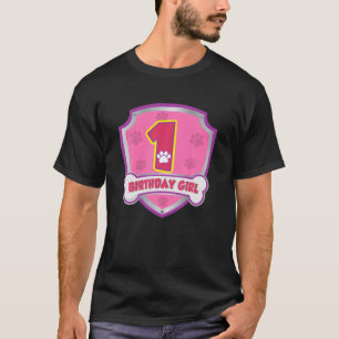 Camiseta Crianças 1 ano Festa de Patrulha do primeiro anive