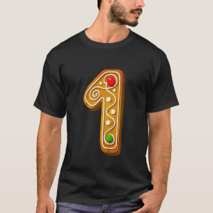 Camiseta Crianças 1 Mais Fofo Maiúsculo Natal Biscoito Alf
