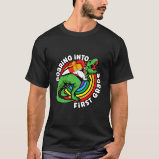 Camiseta Crianças 1Rua Dinossauro Rajando Rex De Volta Para
