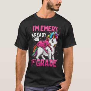 Camiseta Crianças 1rua Grader Unicorn Estou Emery e Pronto
