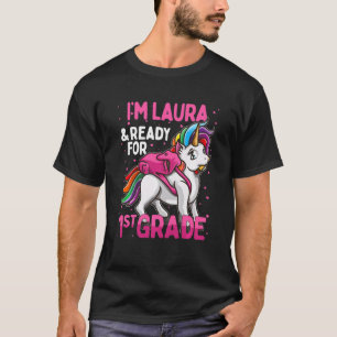 Camiseta Crianças 1rua Grader Unicorn Sou Laura e pronto pa