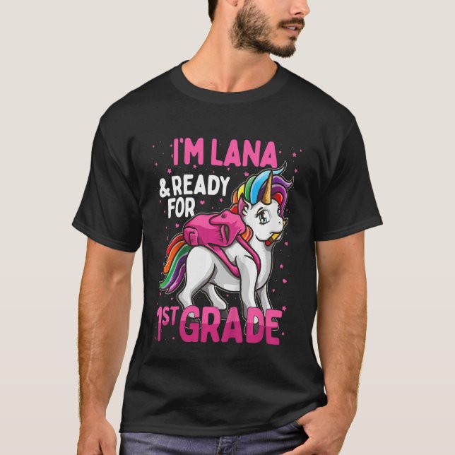 Camiseta Crianças 1rua Graduando Unicórn Sou Lana e pronto  (Frente)