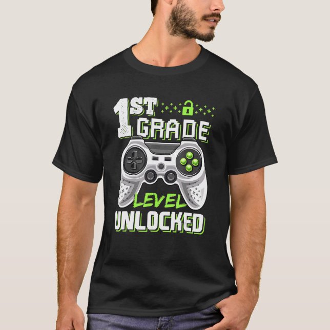 Camiseta Crianças 1rua Nível Vídeo Desbloqueado Jogo De Vol (Frente)