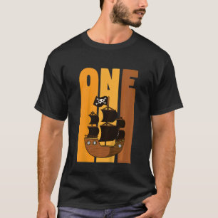 Camiseta Crianças 1rua Pirata Navio 1 Ano Pirata