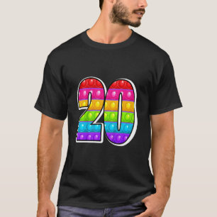 Camiseta Crianças 20 Número Capital Mais Curto Alphabet Fun