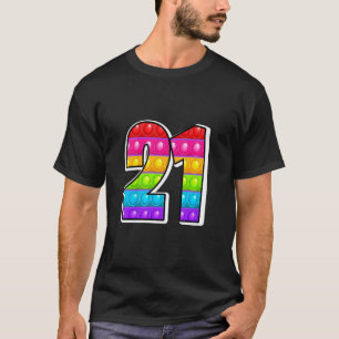 Camiseta Crianças 21 Mais Fofa Letra Maiúscula Número Alfab