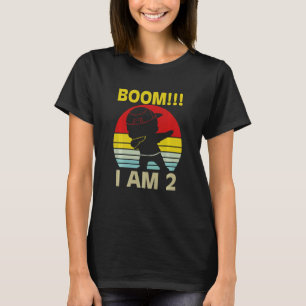 Camiseta Crianças 2 Crianças de Aniversário 2 Anos segundos