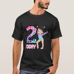 Camiseta Crianças 2 Hoje Ginástica Meninas Gymnast Corte