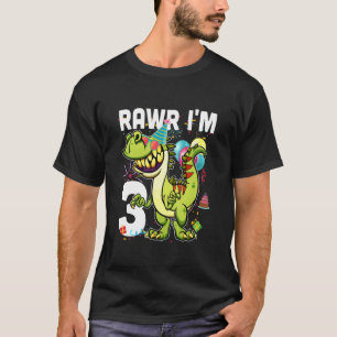 Camiseta Crianças 365 Dinossauro aniversário de 3 anos 3 An