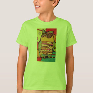Camiseta Crianças 3/4 Capa T-Shirt com Design de Coruja Bri